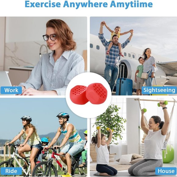 6 Pcs Jaw Exerciser for Men Women, Jawline Exerciser Jaw Trainer, Silicone Jaw - Picture 5 of 10